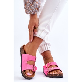 Women's Slip-On Cork Soles Neon Pink Cortina 2