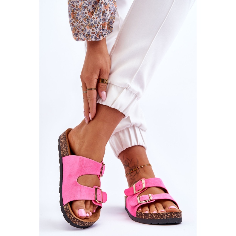 Women's Slip-On Cork Soles Neon Pink Cortina 2