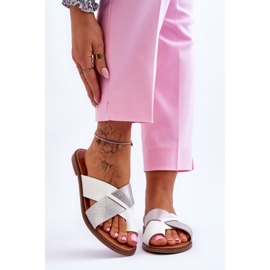 Classic Women's Sandals White and Silver Nancy 1
