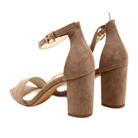 Evento Beige High Heel Sandals 23SD35-5560 3