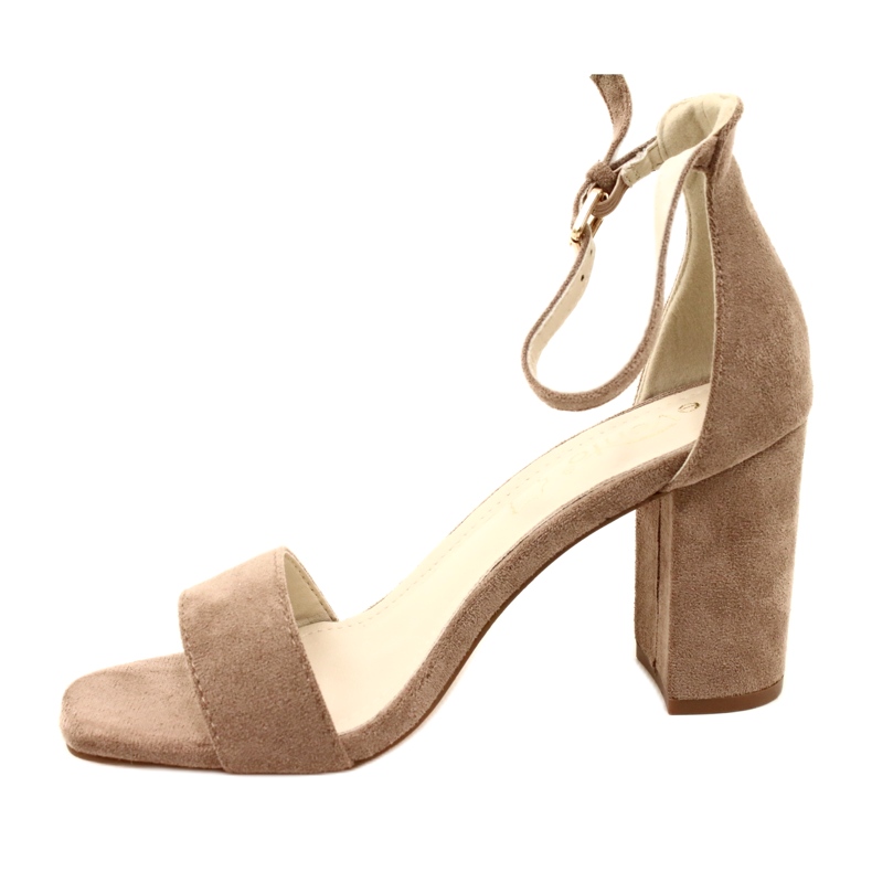 Evento Beige High Heel Sandals 23SD35-5560 1