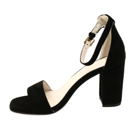 Evento Sandals On Heel Black 23SD35-5560 2