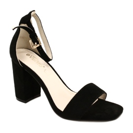 Evento Sandals On Heel Black 23SD35-5560 1