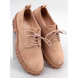 BM Amparo Khaki suede platform loafers beige 2