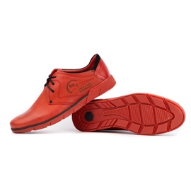 Polbut Men's leather shoes 2103 red 3