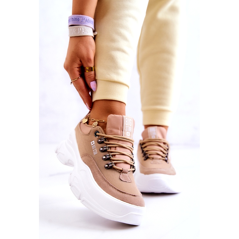 Women's sports shoes Sneakers Big Star JJ274A222 Beige 2 Women's sports shoes Sneakers Big Star JJ274A222 Beige 2