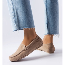 Big Star beige leather loafers JJ274658 1