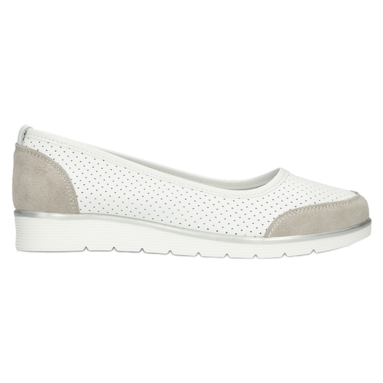 Women's openwork leather ballet flats Filippo Dp4524/23 white 6