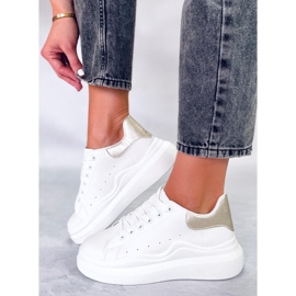 BM Women's Leone Gold sports shoes white 2