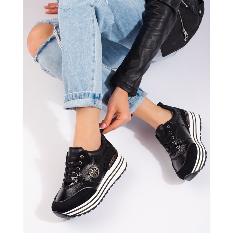 W. Potocki Women's black sneakers from Potocki 1