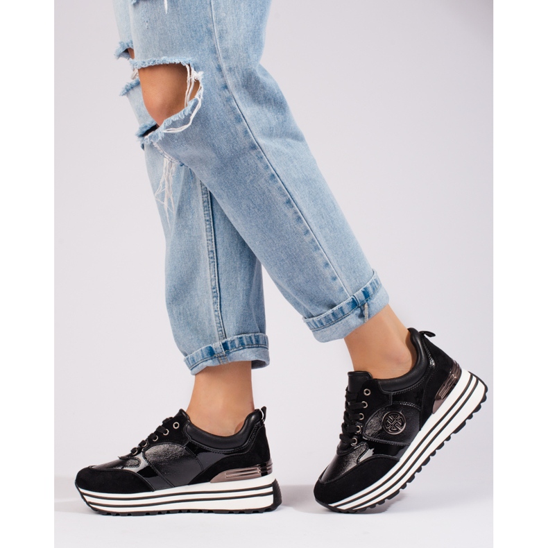 W. Potocki Women's black sneakers from Potocki 2