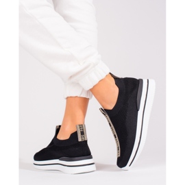 Women's lightweight sports shoes on the Shelovet platform black 1 Women's lightweight sports shoes on the Shelovet platform black 1