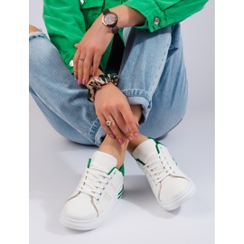 White sports shoes sneakers on the Shelovet platform 1 White sports shoes sneakers on the Shelovet platform 1