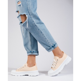 Women's platform sneakers Shelovet beige 2 Women's platform sneakers Shelovet beige 2