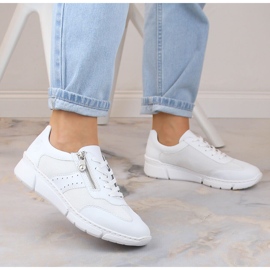 Comfortable women's sports shoes white Rieker M0100-80 2