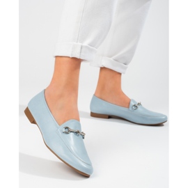 Blue women's moccasins from Vinceza 1 Blue women's moccasins from Vinceza 1