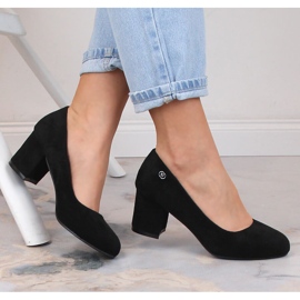 Women's black suede pumps eVento 5952 1 Women's black suede pumps eVento 5952 1