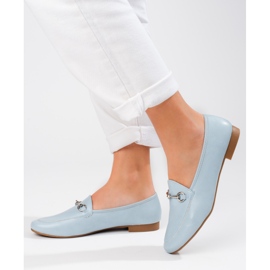 Blue women's moccasins from Vinceza 2 Blue women's moccasins from Vinceza 2