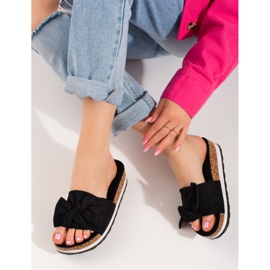 Women's suede platform slippers Vinceza black 2