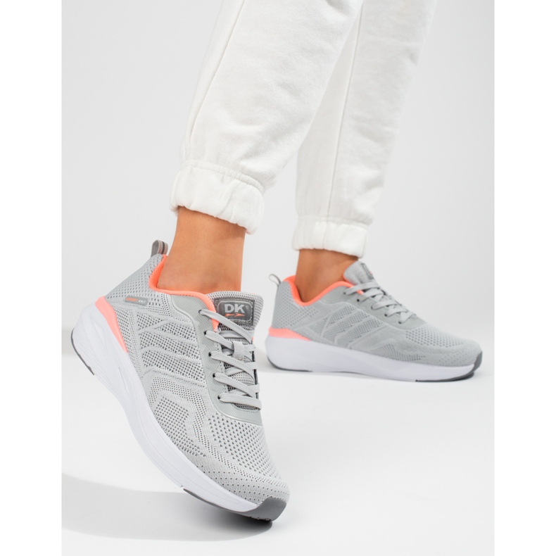 Women's textile sports shoes DK grey 1