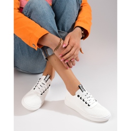 Women's white Shelovet openwork sports shoes 2 Women's white Shelovet openwork sports shoes 2