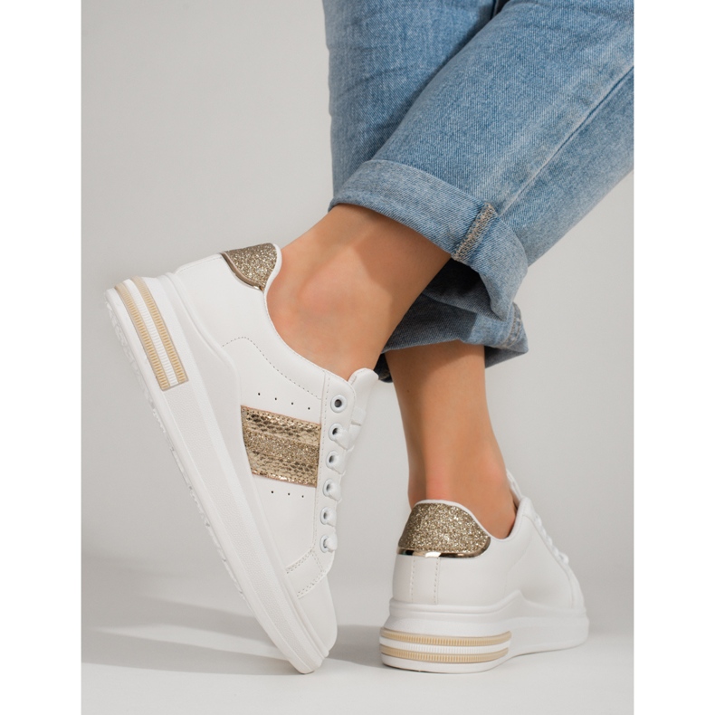 Shelovet women's sneakers on a high platform white 1