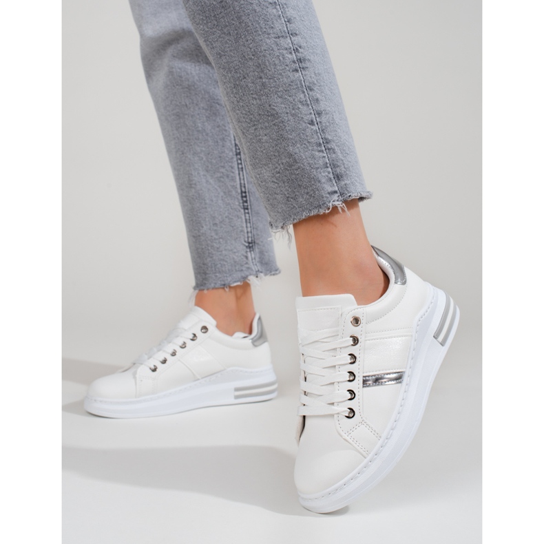 Women's white boots with Shelovet thick soles 1 Women's white boots with Shelovet thick soles 1