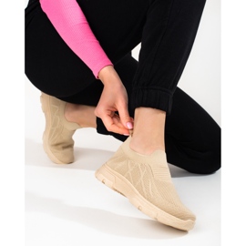 Women's brown Shelovet textile sports shoes 2
