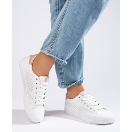 White women's openwork Big Star sneakers HH274073 1