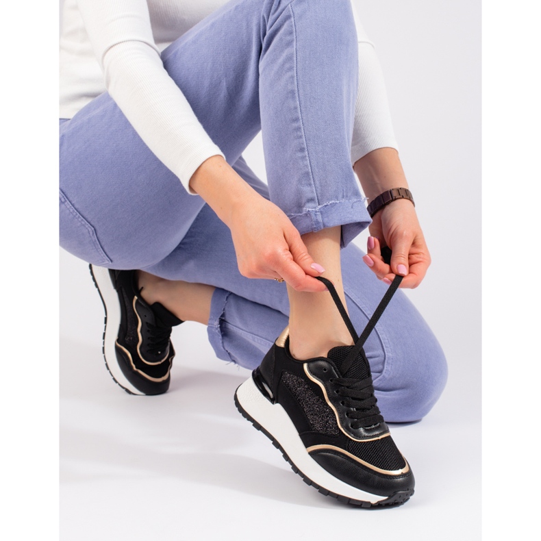 Women's platform sneakers Shelovet black 1
