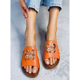 Women's Ebony Orange slippers 2