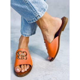 Women's Ebony Orange slippers 1