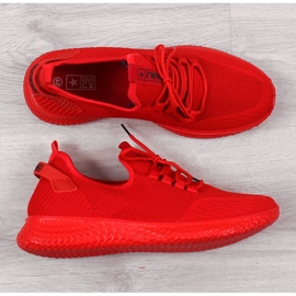 Red men's sports shoes with net NEWS 2