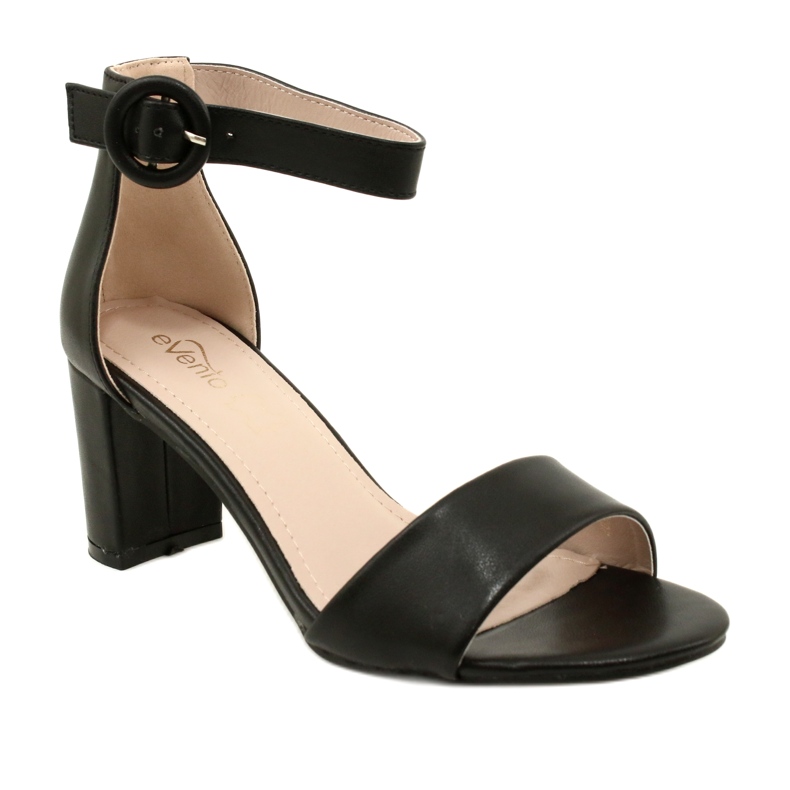 Women's sandals on the Black Evento 20sd98-1617 post 1