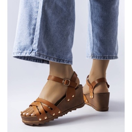 BM Brown wedge sandals from Audric 1