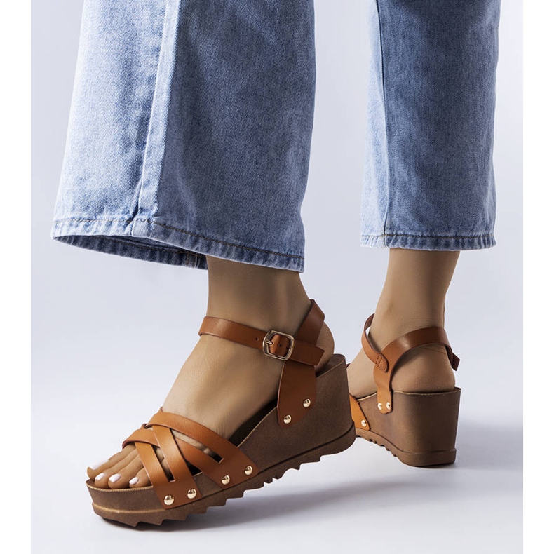 BM Brown wedge sandals from Audric 1