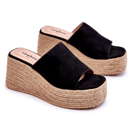 FS1 Women's Wedge And Platform Slippers Black Ysabel 1