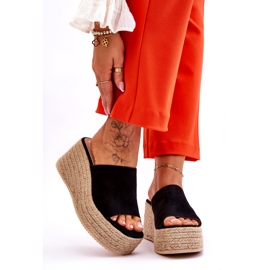 FS1 Women's Wedge And Platform Slippers Black Ysabel 2