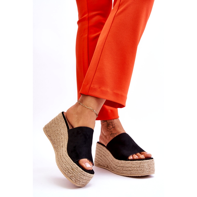FS1 Women's Wedge And Platform Slippers Black Ysabel 3