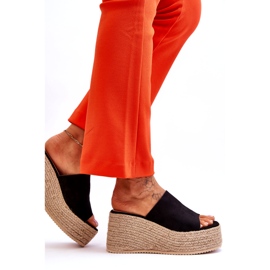 FS1 Women's Wedge And Platform Slippers Black Ysabel 4