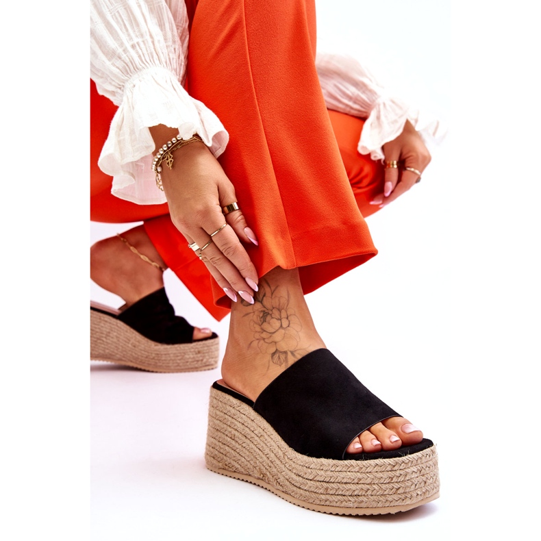 FS1 Women's Wedge And Platform Slippers Black Ysabel 5