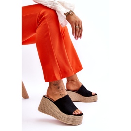 FS1 Women's Wedge And Platform Slippers Black Ysabel 6