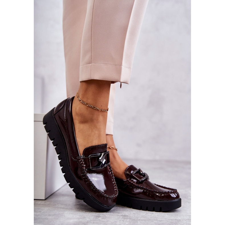 Sergio Leone Lacquered Loafers On The Burgundy Kjersti Platform 3