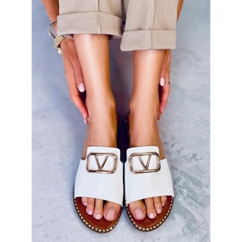 BM Tonya White women's slippers 2