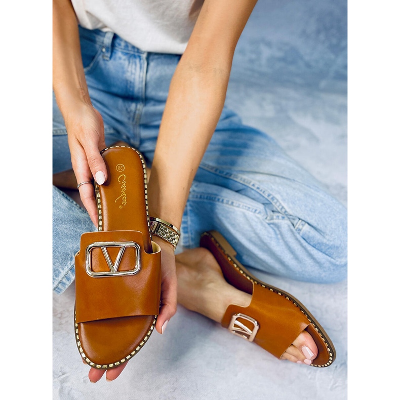 BM Women's Tonya Camel slippers brown 2