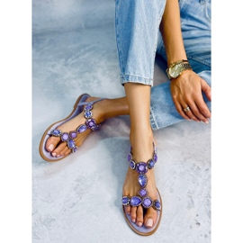 BM Jolene Purple beaded sandals violet 2