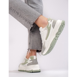 Women's sneakers on a thick sole Shelovet white 2