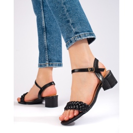 Black low heel sandals from Shelovet 2