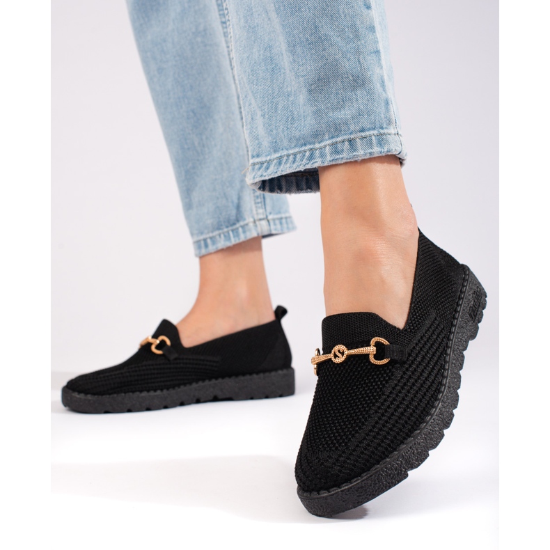 Women's slip on fabric Shelovet black 2 Women's slip on fabric Shelovet black 2