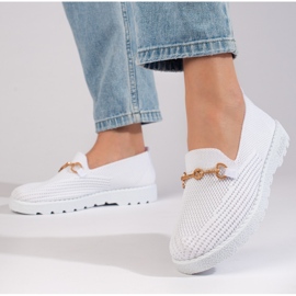 Women's slip on fabric Shelovet white 1